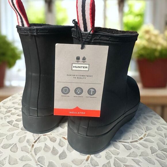 Hunter Play Short Insulated Winter Shearling Lined Waterproof Boots UK 7 US 9 - Picture 16 of 16